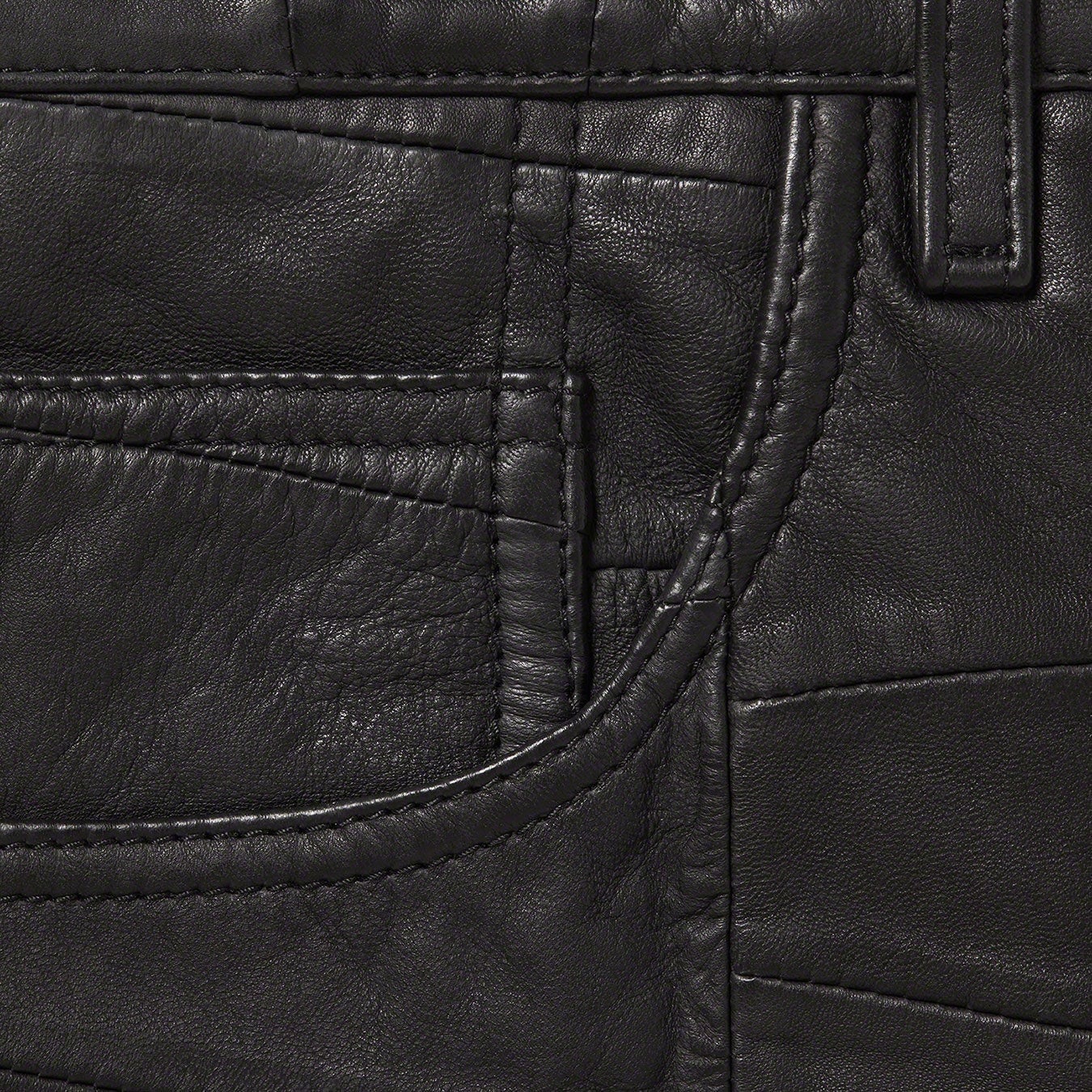 Patchwork Leather 5-Pocket Jean view 2